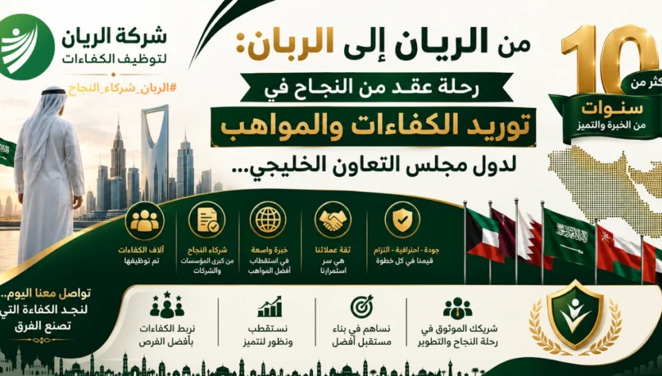توظيف الكفاءات، استقطاب المواهب، شركة الريان، شركة الربان، وظائف الخليج، توظيف الأردن، مجلس التعاون الخليجي