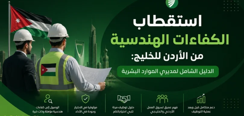 استقطاب الكفاءات الهندسية من الأردن للخليج: الدليل الشامل لمديري الموارد البشرية