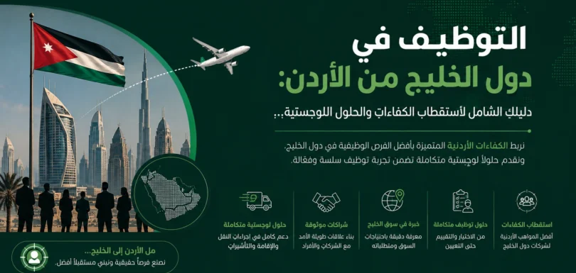 دليل الشركات لاستقطاب وتوظيف الكفاءات من الأردن إلى دول الخليج