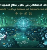 تصميم يوضح دور الذكاء الاصطناعي في تطوير قطاع التعهيد BPO وتحسين كفاءة العمليات التشغيلية لدى شركة الربان.